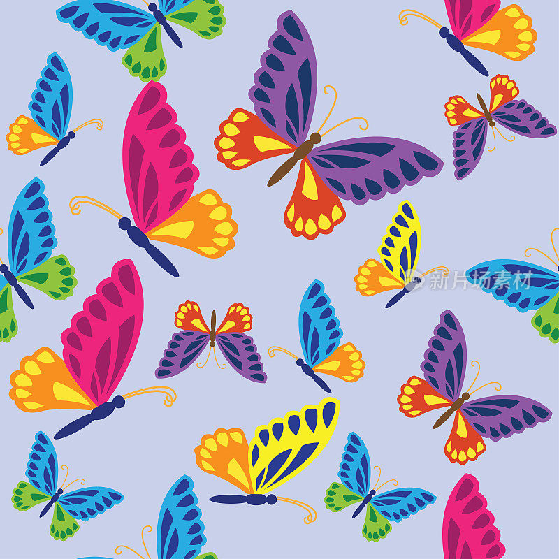 beautiful butterfly seamless pattern. vector illustration